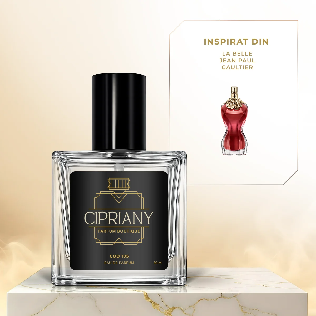 Extract de parfum Cipriany 50 ml 105 inspirat din La Belle - Jean Paul Gaultier