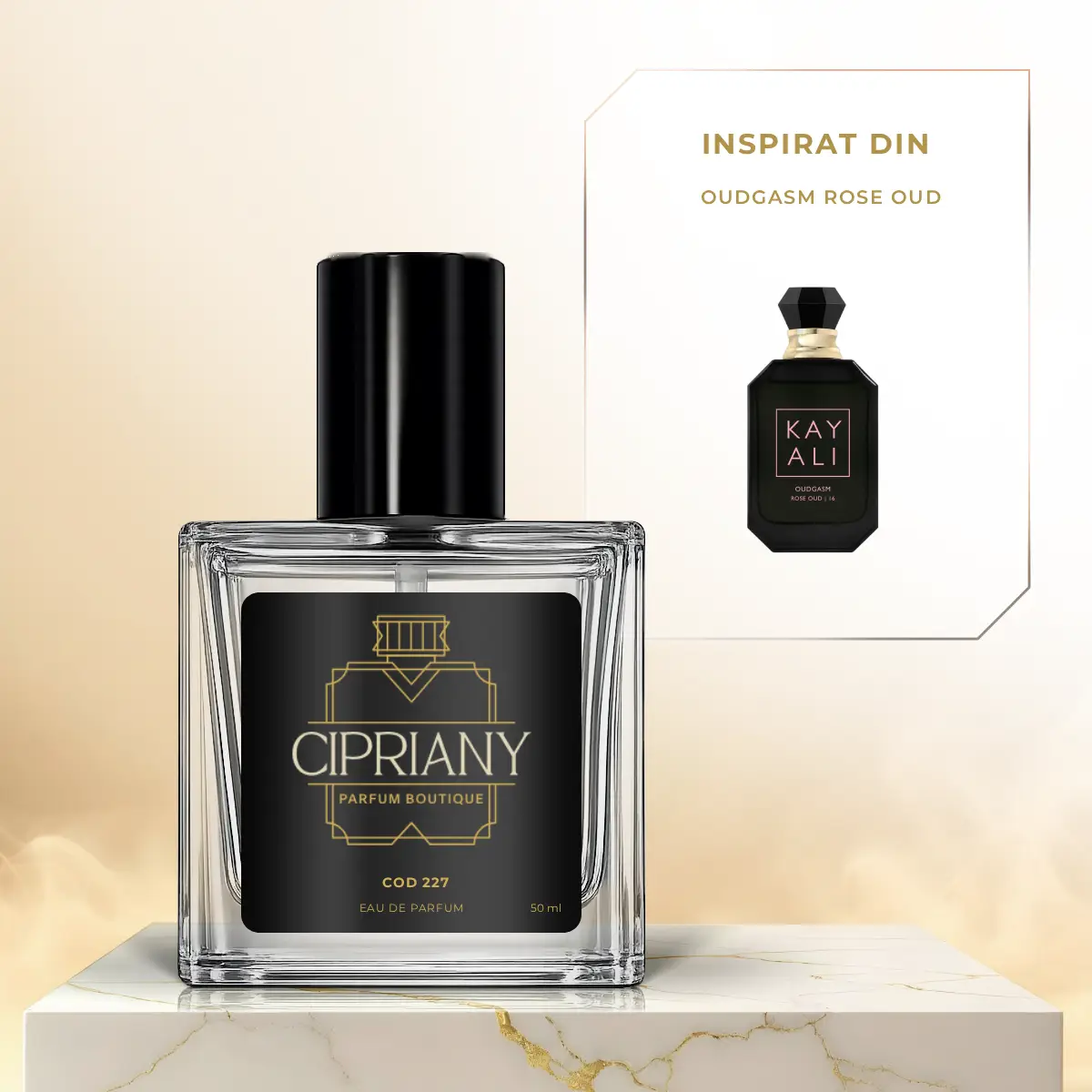 Extract de parfum Cipriany 50 ml 227 Inspirat din Oudgasm Rose Oud